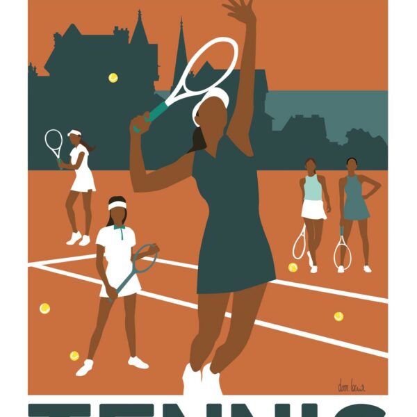 Illustration Tennis - Broderie Concept Caen